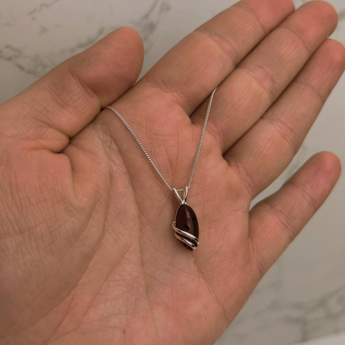 Cherry Amber 925 Pendant