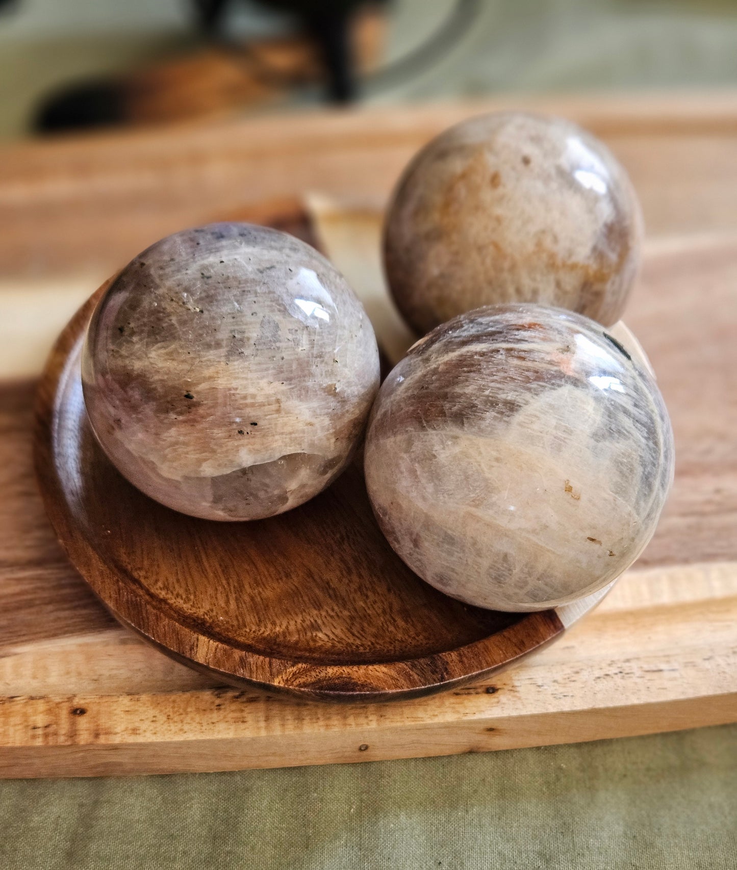 Moonstone/ Sunstone Sphere large