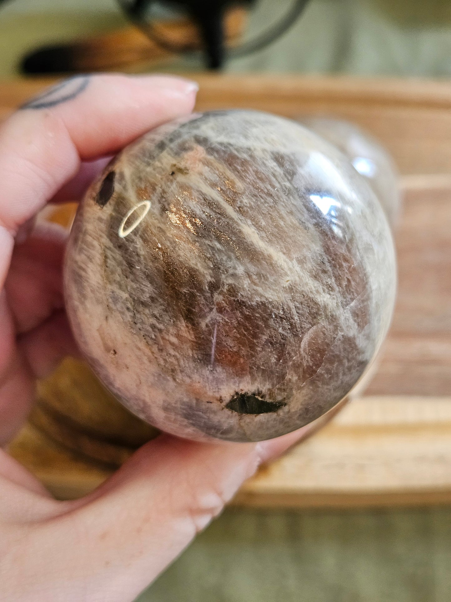 Moonstone/ Sunstone Sphere large