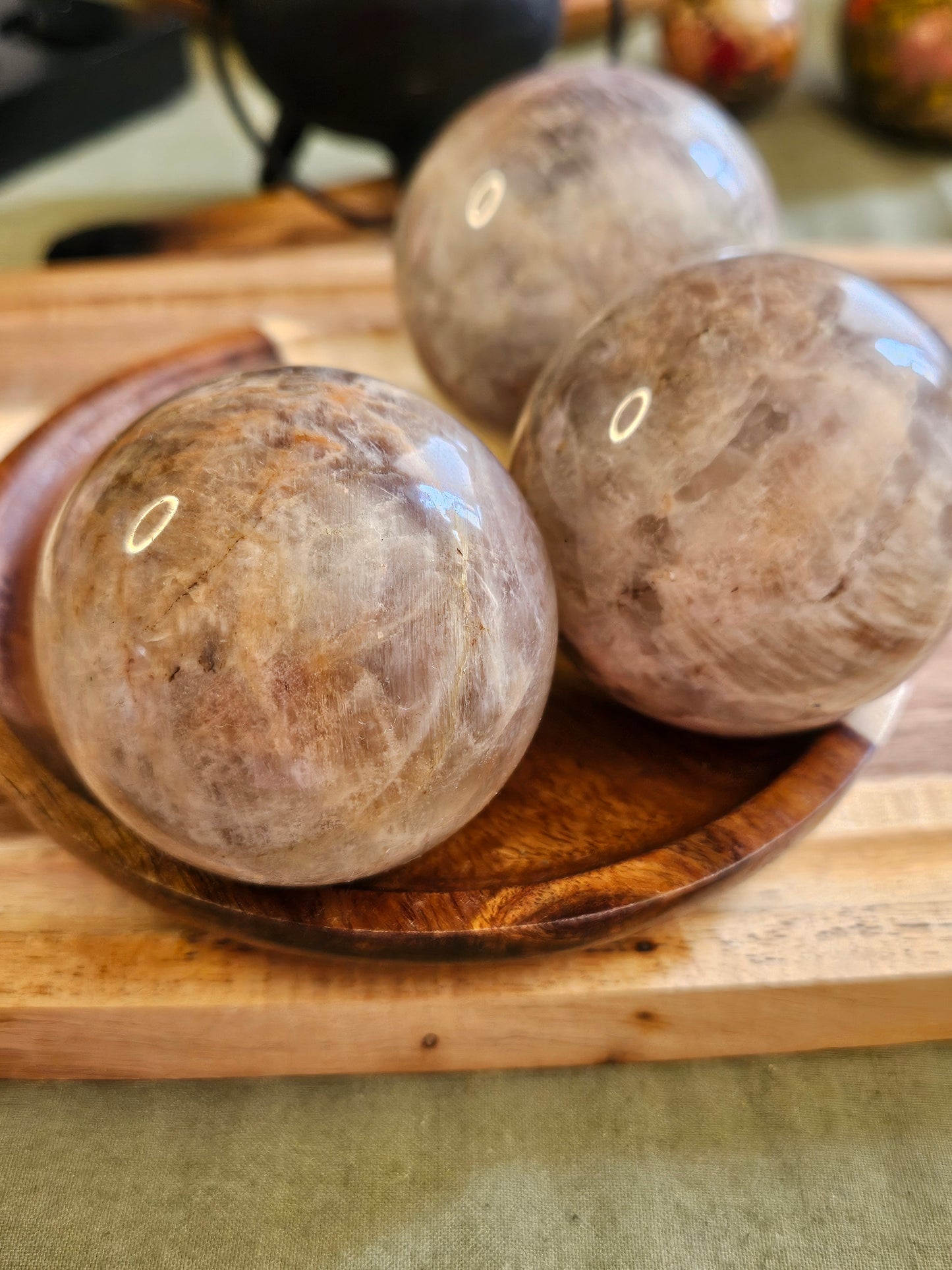 Moonstone/ Sunstone Sphere large