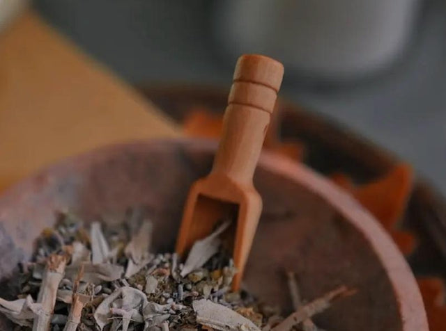 Small Wooden Incense Scoop