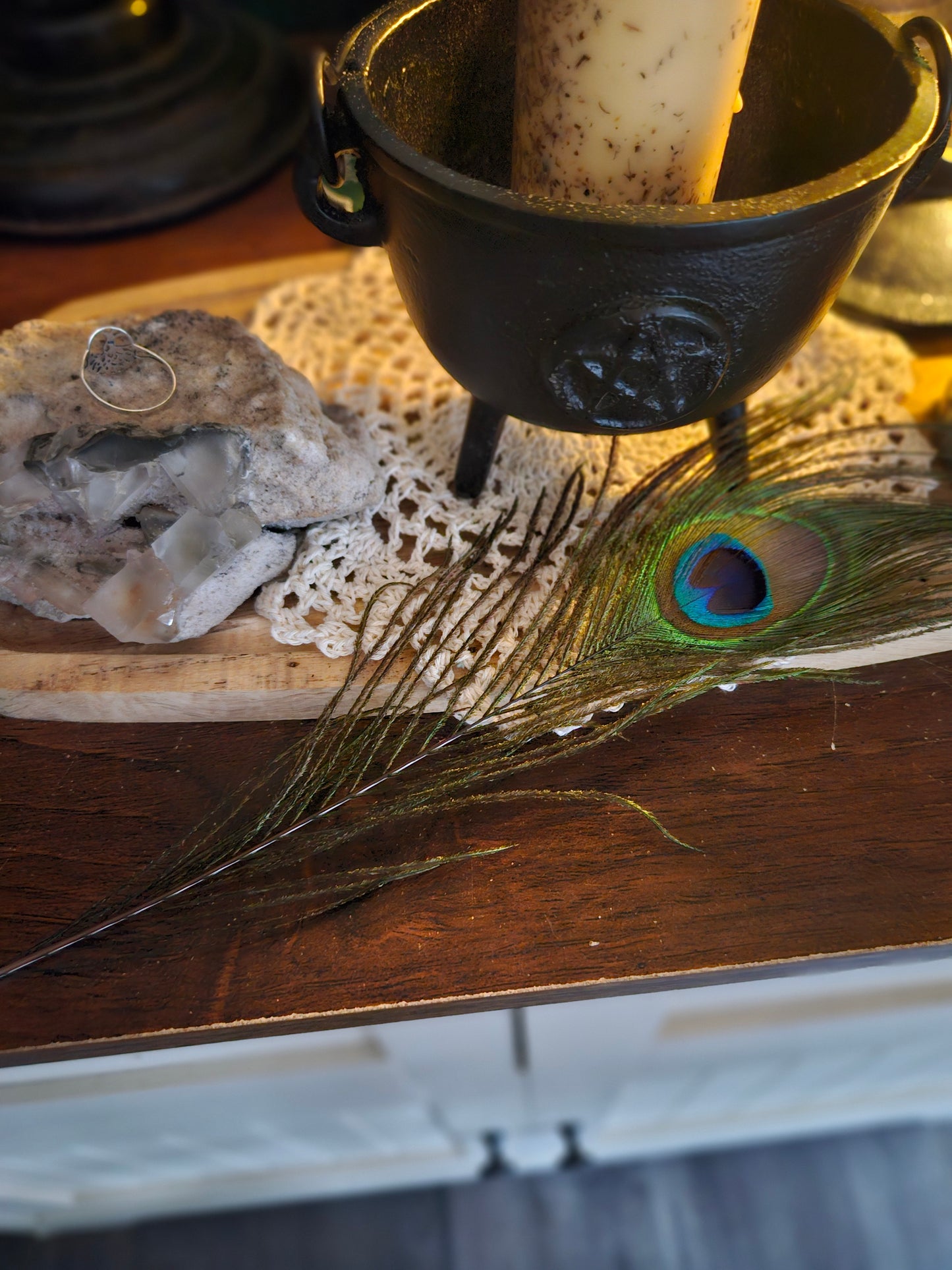 Natural Peacock Tail Feather